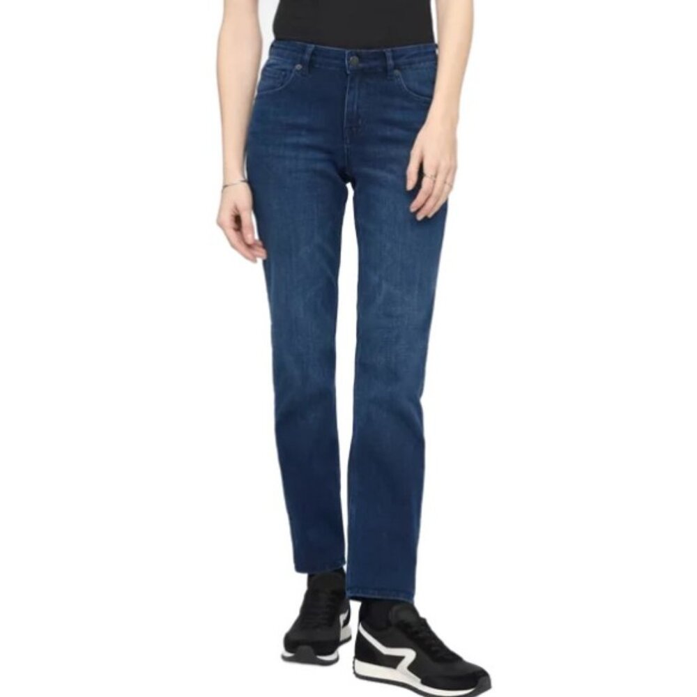DU/ER Women's Performance Girlfriend Jeans Tapered Leg Size 27 x 28 Stretch